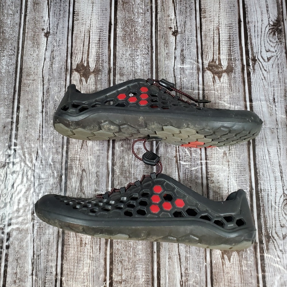Vivobarefoot Unisex Ultra II Black Red Barefoot Water Shoes Cinch Closure Sz 40L - Picture 3 of 8